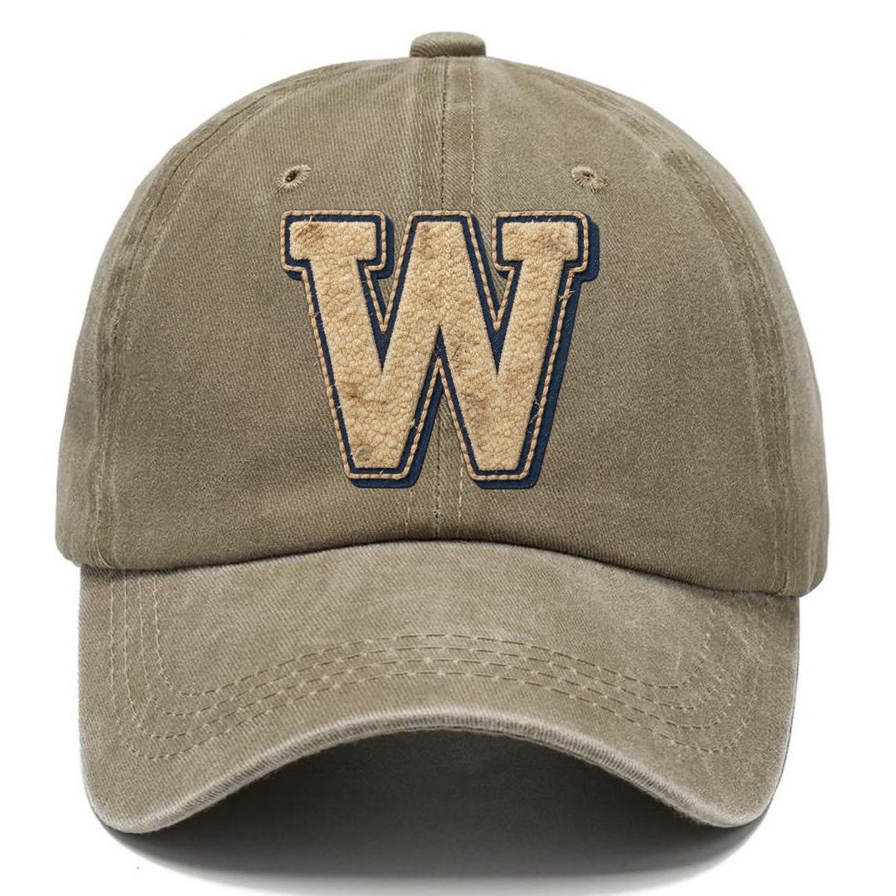 Varsity Chenille W Monogram Classic Cap – Warm Sand