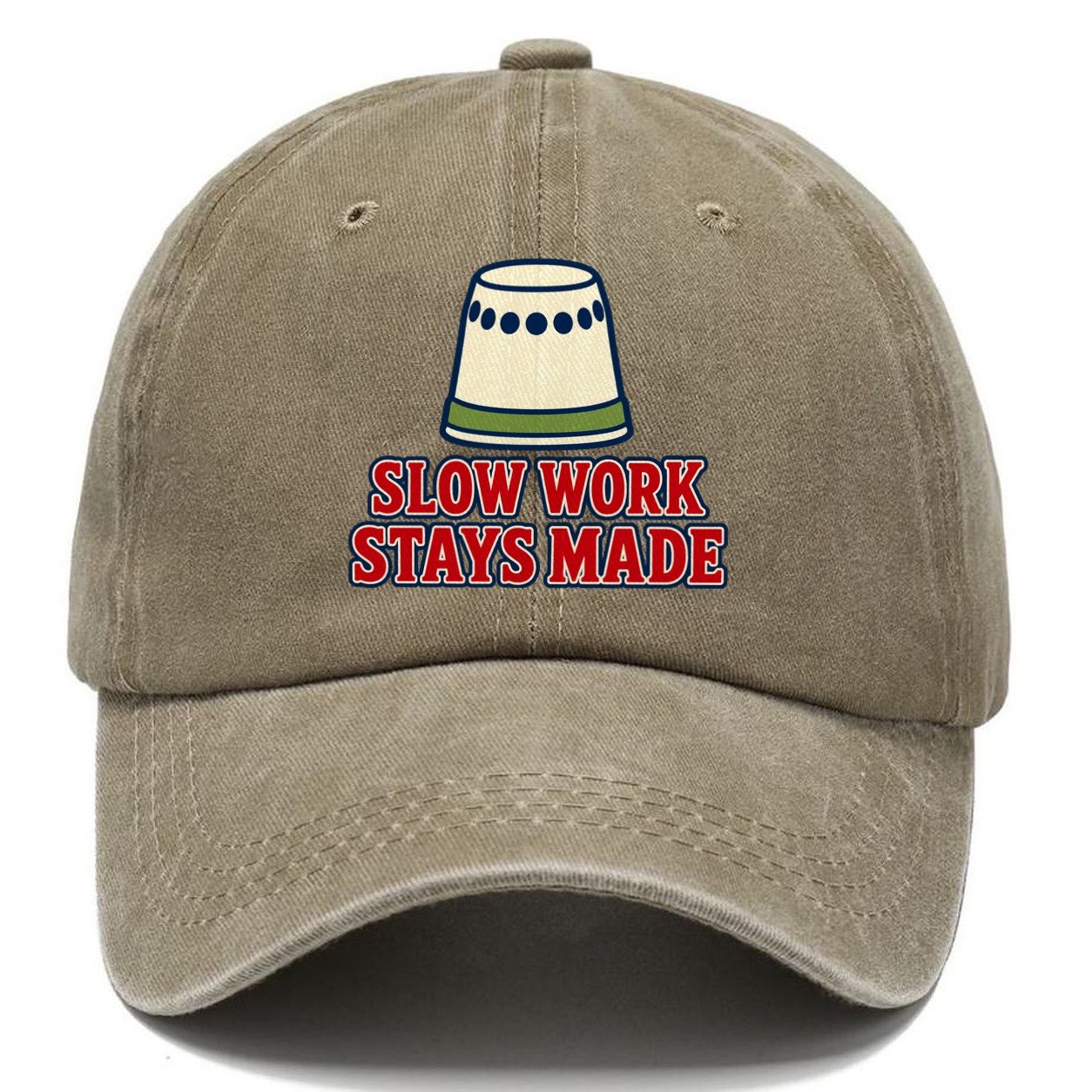 Slow Work Stays Made And Needlework Classic Cap – Warm Sand
