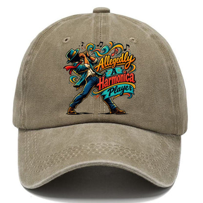 Allegedly A Harmonica Player Music Instruments Classic Cap – Warm Sand