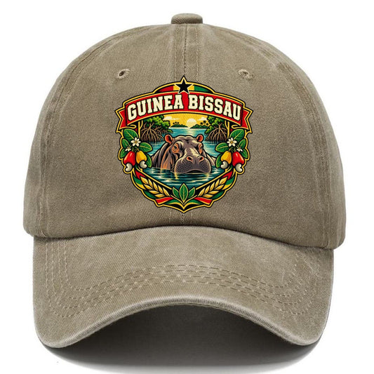 Guinea Bissau Retro Badge Country Logos Classic Cap – Warm Sand