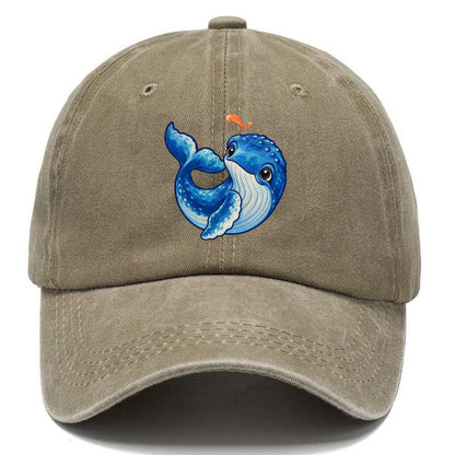 Humpback Whale Tail Curl Sea Sprite Classic Cap – Warm Sand