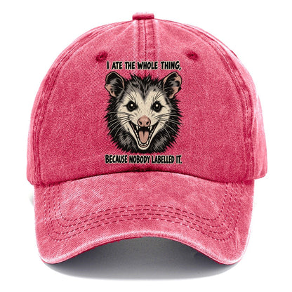 I Ate The Whole Thing Feral Logic Classic Cap – Pomegranate Blush