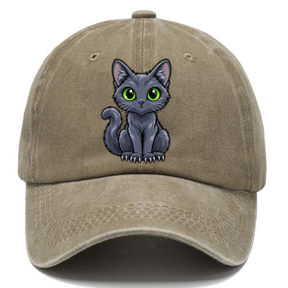 Korat Sitting Peeking Cats Classic Cap – Warm Sand