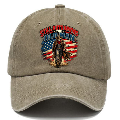 Still Outrunning The Old Man Old Man Strong Classic Cap – Warm Sand