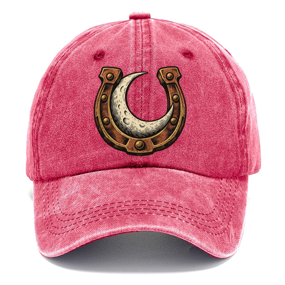Moon Horseshoe Sundown Familiars Classic Cap – Pomegranate Blush