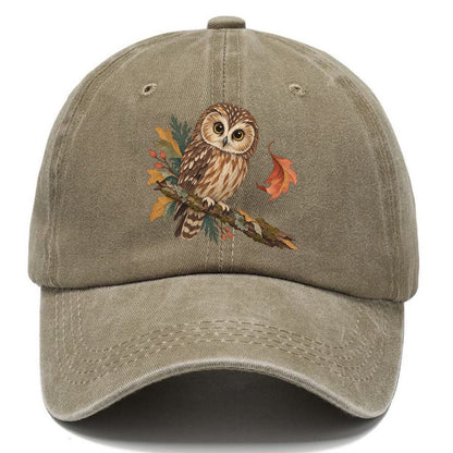Owl Falling Leaf Gentle Wild Classic Cap – Warm Sand