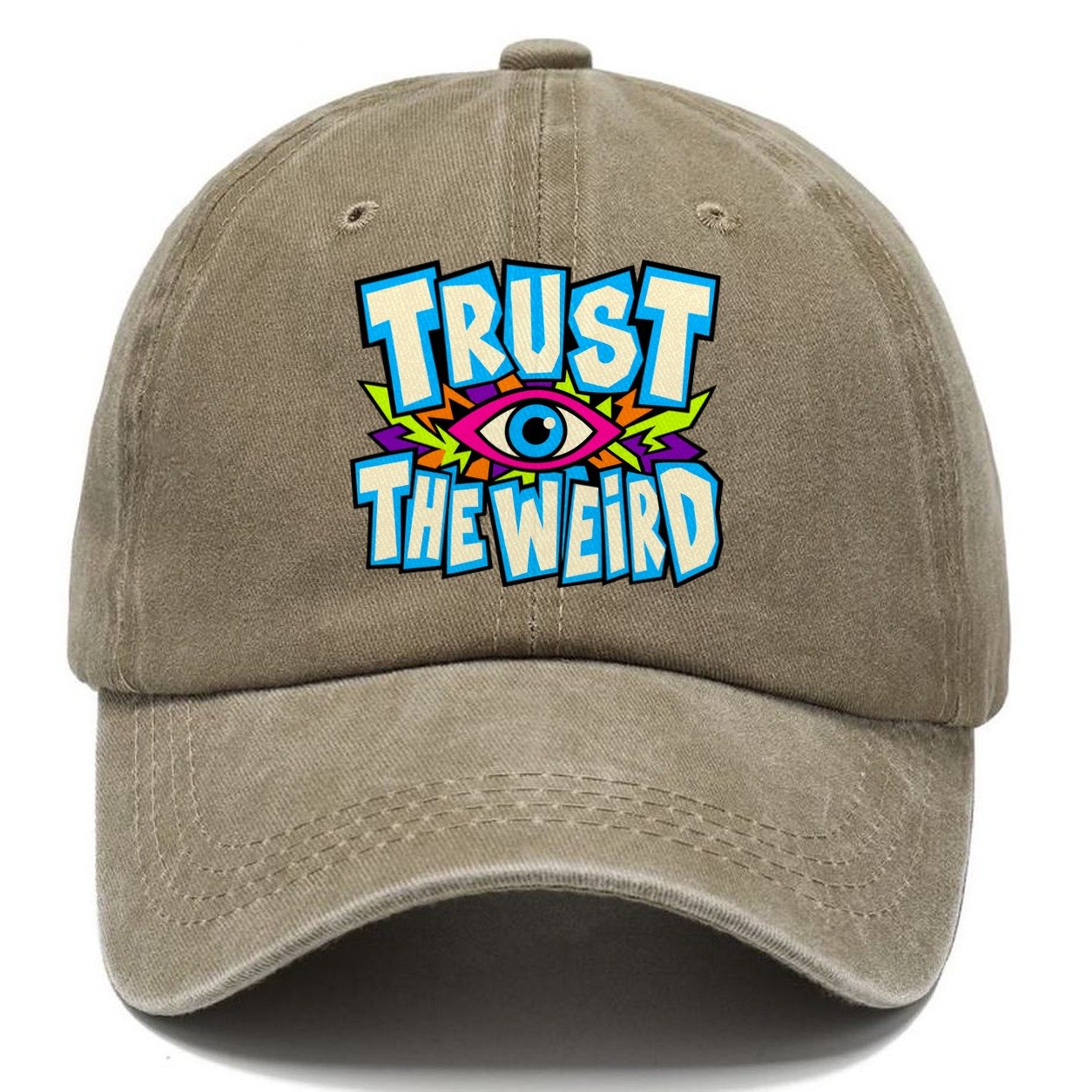 Trust The Weird Crazy Styles Classic Cap – Warm Sand
