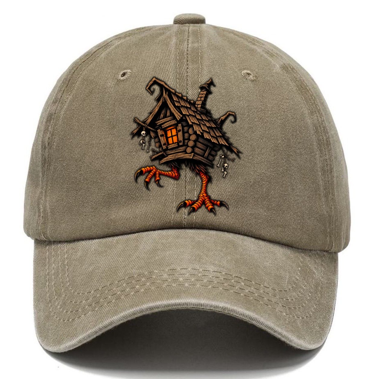 Baba Yaga Hut On Chicken Legs Witch Magic Classic Cap – Warm Sand