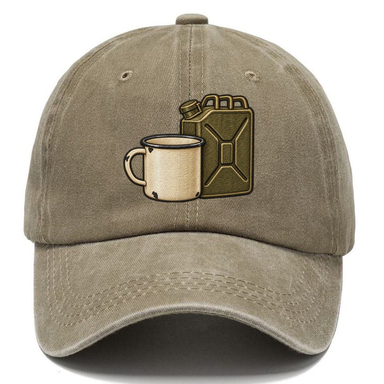 Enamel Camp Mug And Fuel Can Off Roading And Overlanding Classic Cap – Warm Sand