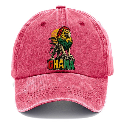 Ghana Lion Sunset Classic Cap – Pomegranate Blush