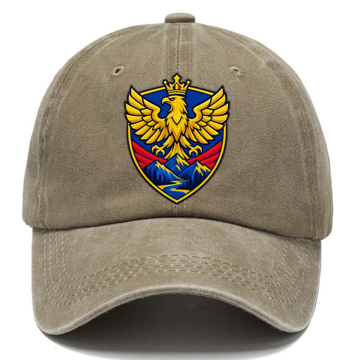 Romania Minimal Emblem Country Logos Classic Cap – Warm Sand