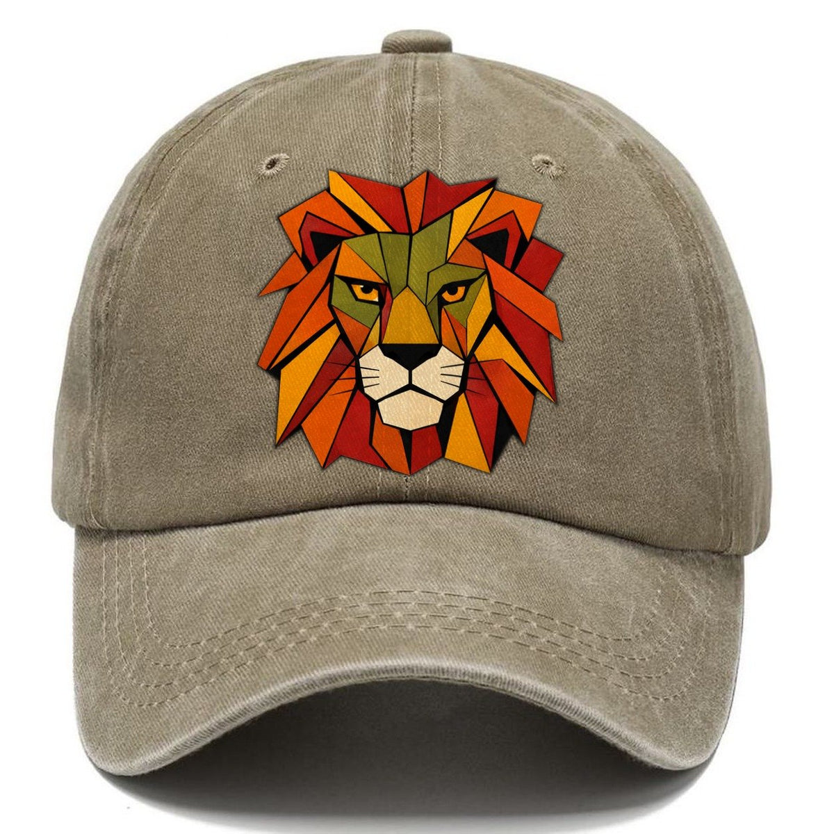 Lion Mane Portrait Classic Cap – Warm Sand