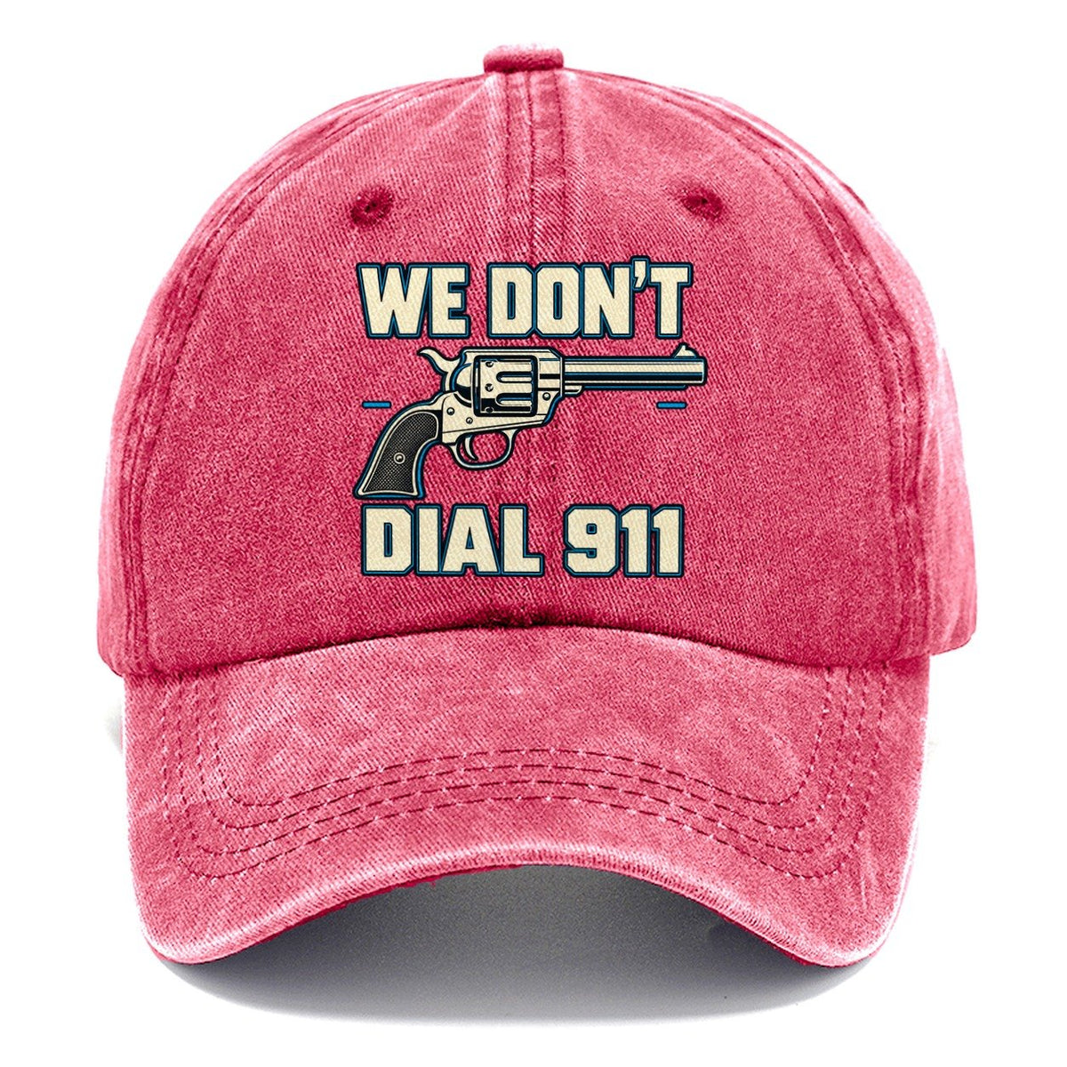 Technical Grid We Don't Dial 911 Classic Cap – Pomegranate Blush