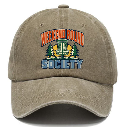 Weekend Round Society Disc Golf Classic Cap – Warm Sand