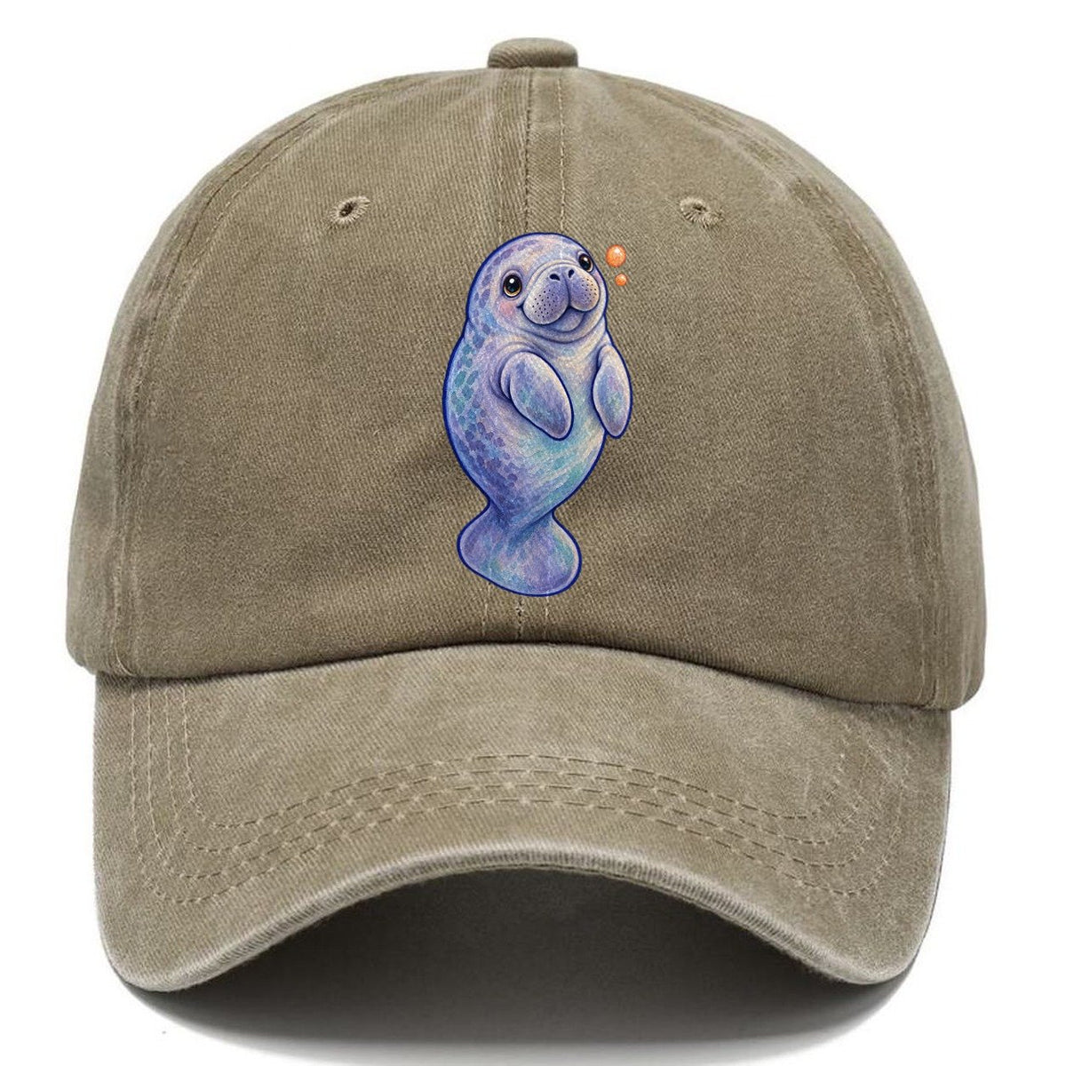 Manatee Upward Float Sea Sprite Classic Cap – Warm Sand