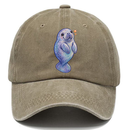 Manatee Upward Float Sea Sprite Classic Cap – Warm Sand