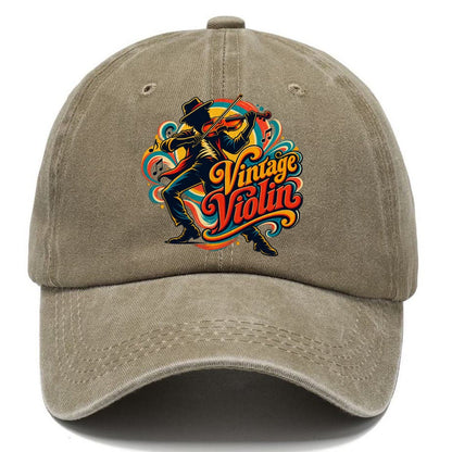 Vintage Violin Music Instruments Classic Cap – Warm Sand