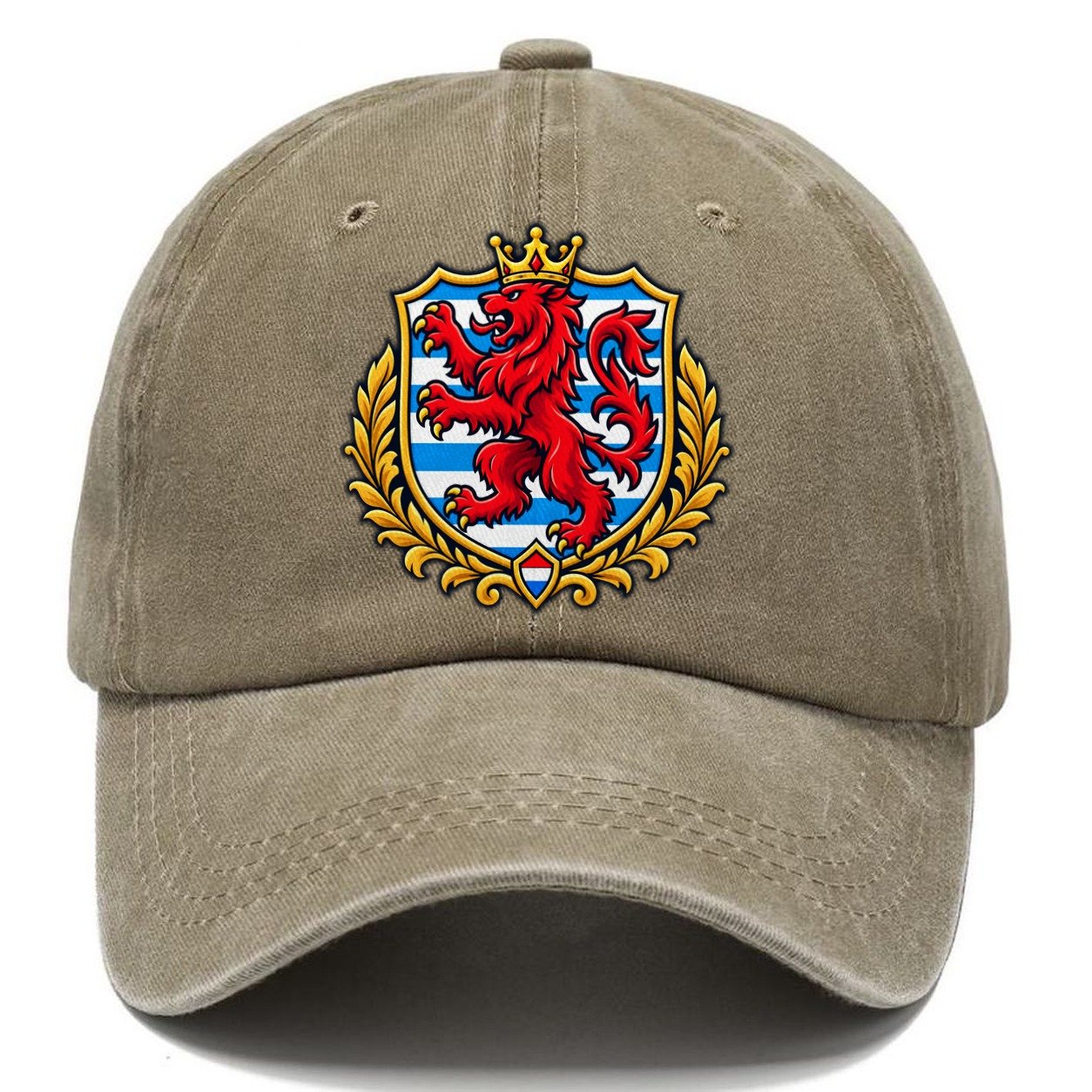 Luxembourg Minimal Emblem Country Logos Classic Cap – Warm Sand