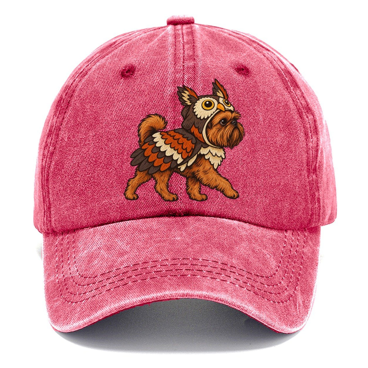 One Brussels Griffon In Halloween Costume Owl Costume With Round Eye Patches And Feathered Wings Halloween Dog Parade Classic Cap – Pomegranate Blush