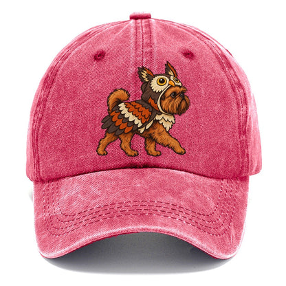 One Brussels Griffon In Halloween Costume Owl Costume With Round Eye Patches And Feathered Wings Halloween Dog Parade Classic Cap – Pomegranate Blush