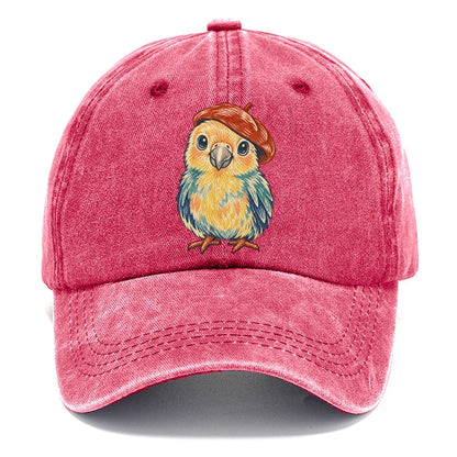 Chick in Red Beret Classic Cap – Pomegranate Blush