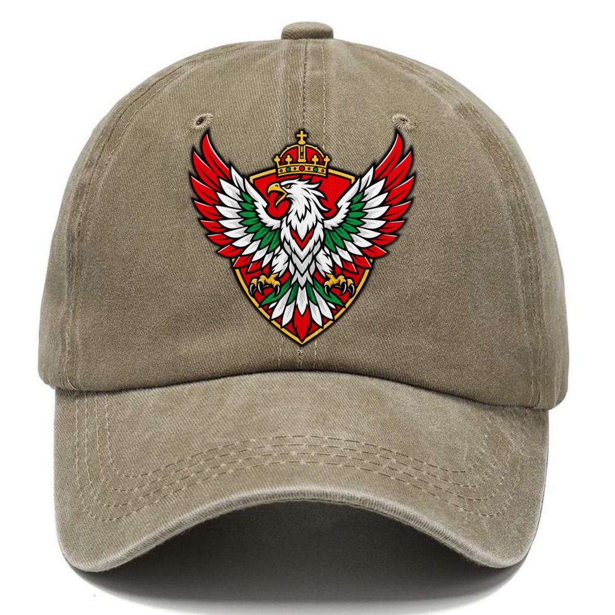 Hungary Minimal Emblem Country Logos Classic Cap – Warm Sand