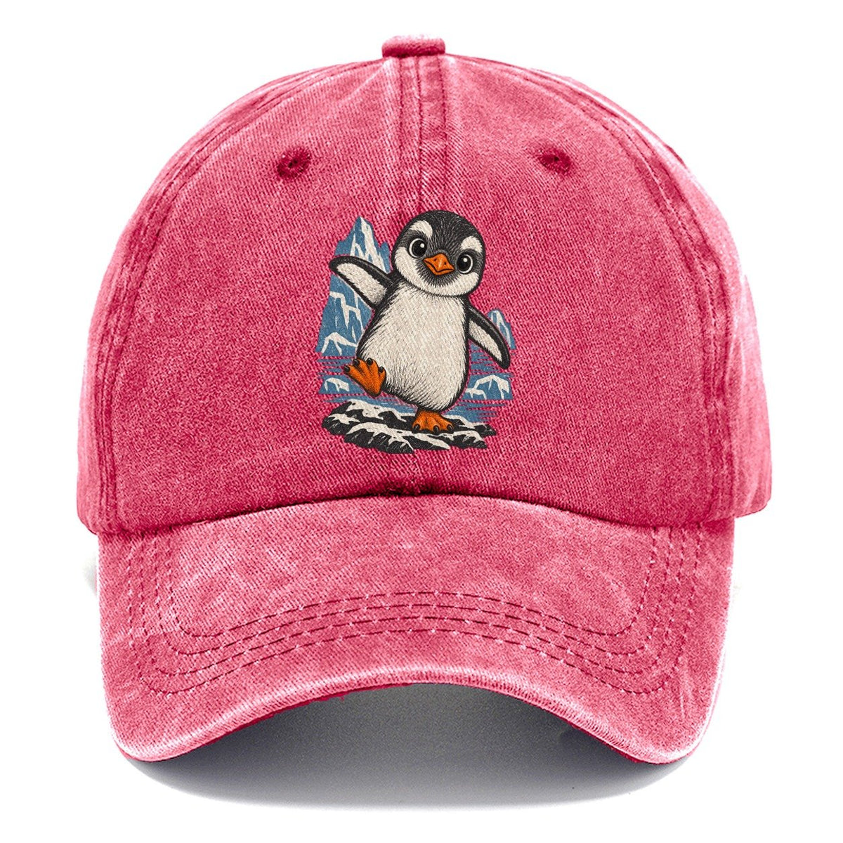 Baby Penguin on Iceberg Classic Cap – Pomegranate Blush