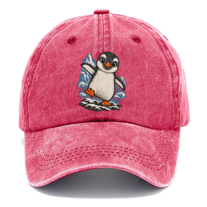 Baby Penguin on Iceberg Classic Cap – Pomegranate Blush