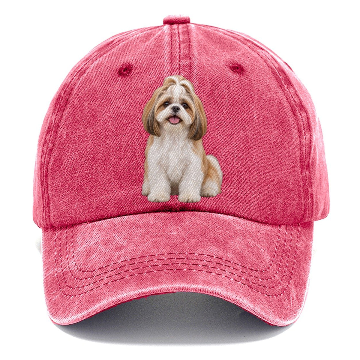 Shih Tzu Sitting Upright Top Breeds Classic Cap – Pomegranate Blush