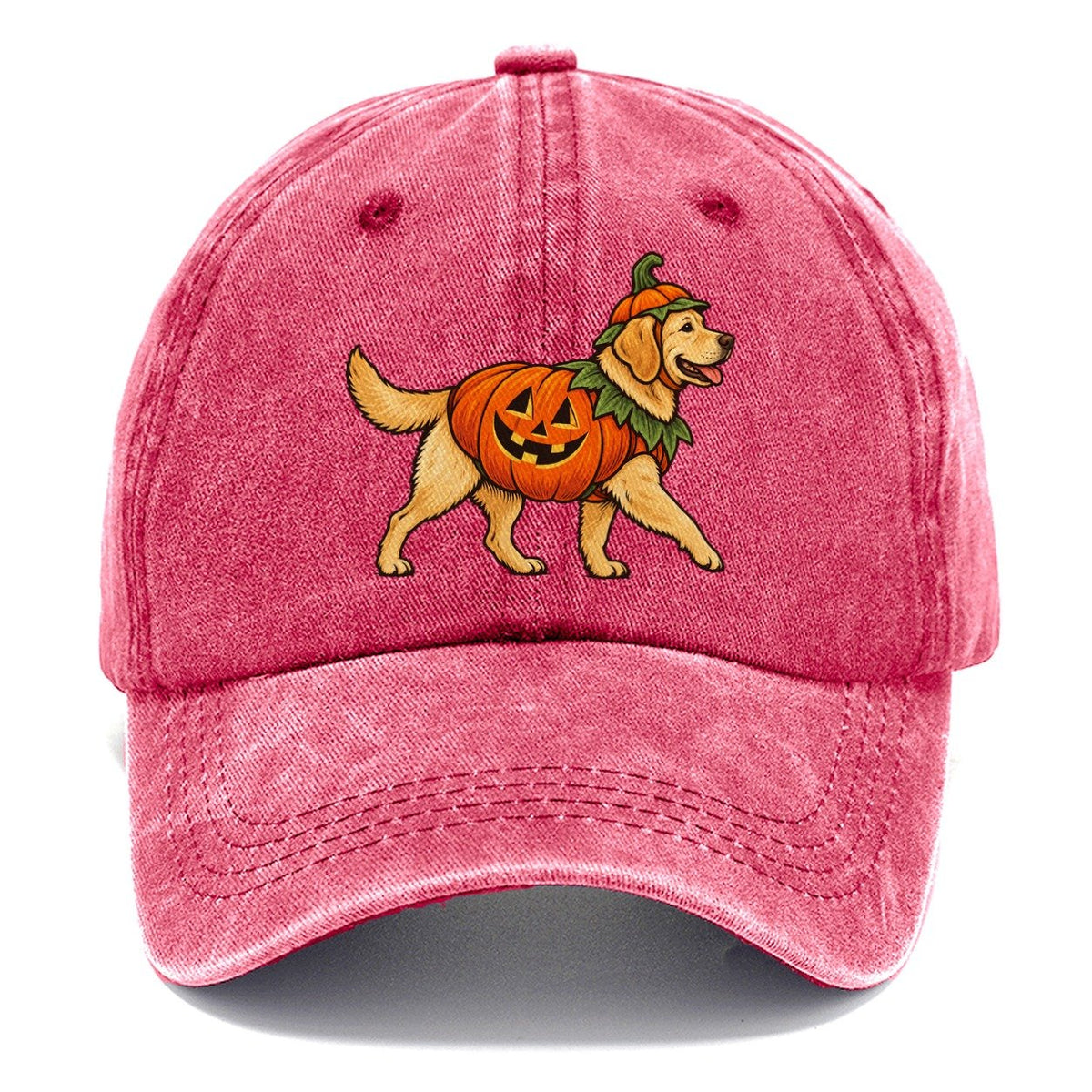 One Labrador Retriever In Halloween Costume Jack O Lantern Pumpkin Costume With Carved Smile Halloween Dog Parade Classic Cap – Pomegranate Blush