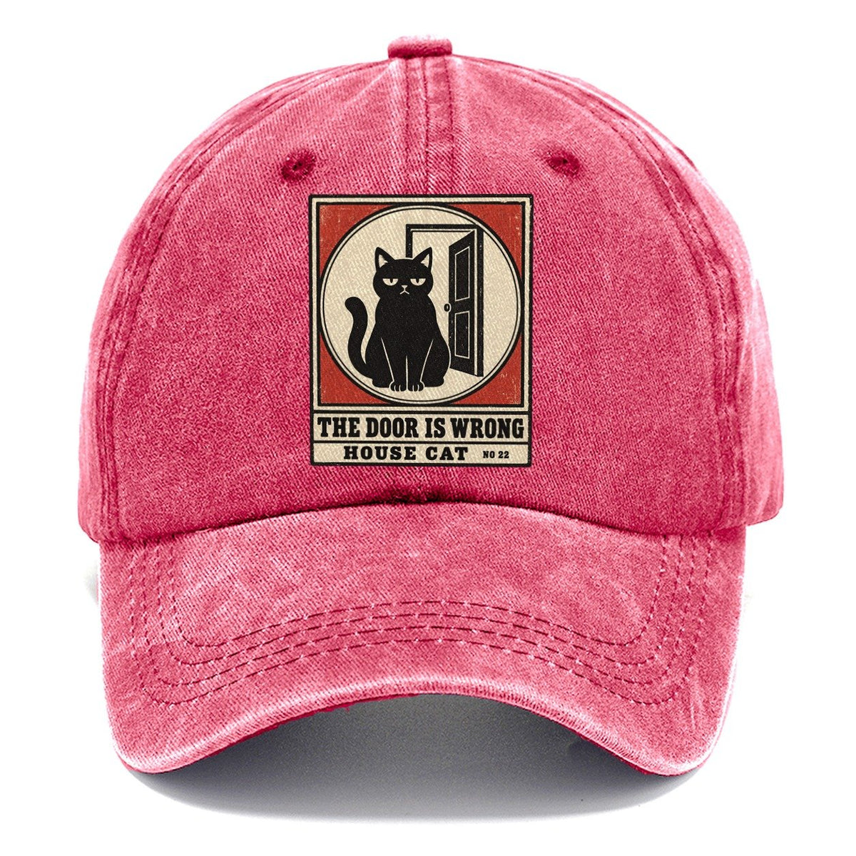 The Door Is Wrong Neko Says No Classic Cap – Pomegranate Blush