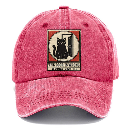 The Door Is Wrong Neko Says No Classic Cap – Pomegranate Blush