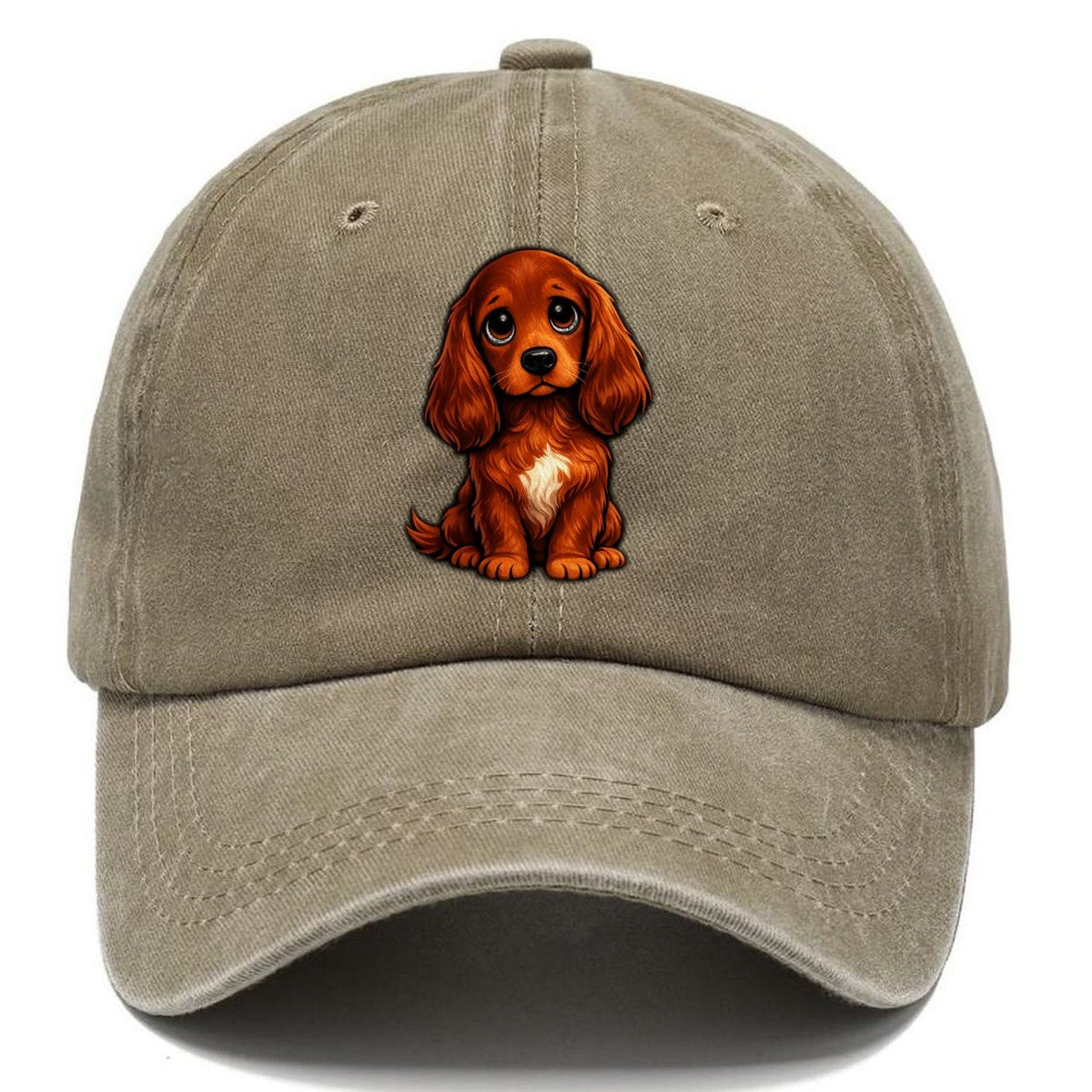 Irish Setter Sitting Sweetheart Classic Cap – Warm Sand