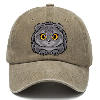 Scottish Fold Loaf Peeking Cats Classic Cap – Warm Sand