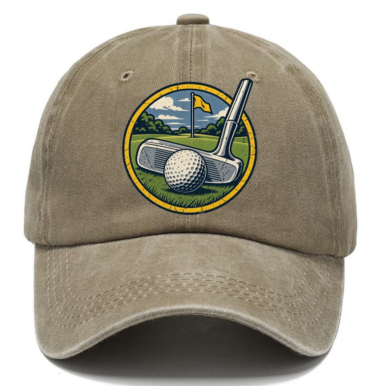 Putter And Ball Circle Golf Life Classic Cap – Warm Sand