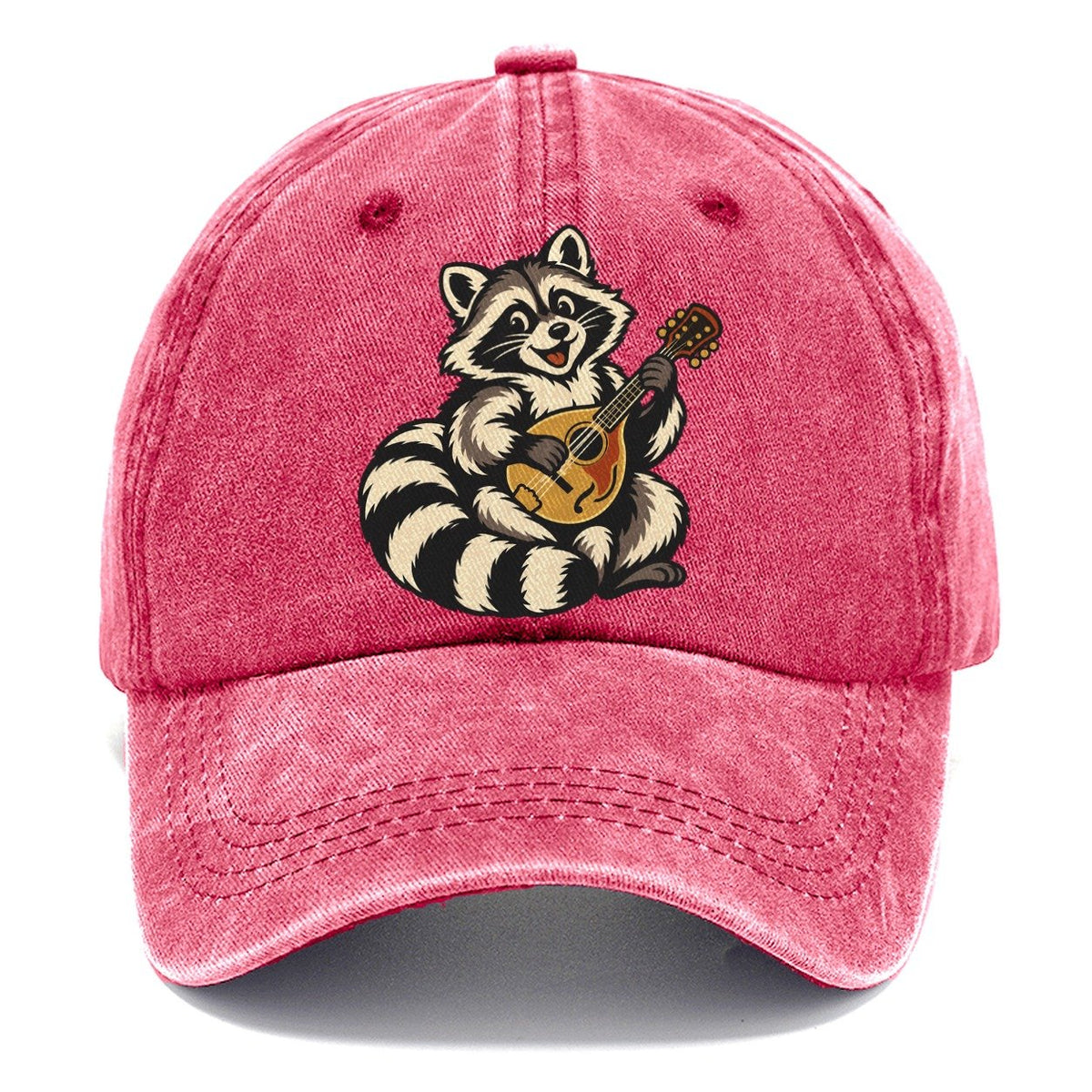 Raccoon Mandolin Picker Sundown Familiars Classic Cap – Pomegranate Blush