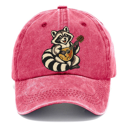Raccoon Mandolin Picker Sundown Familiars Classic Cap – Pomegranate Blush