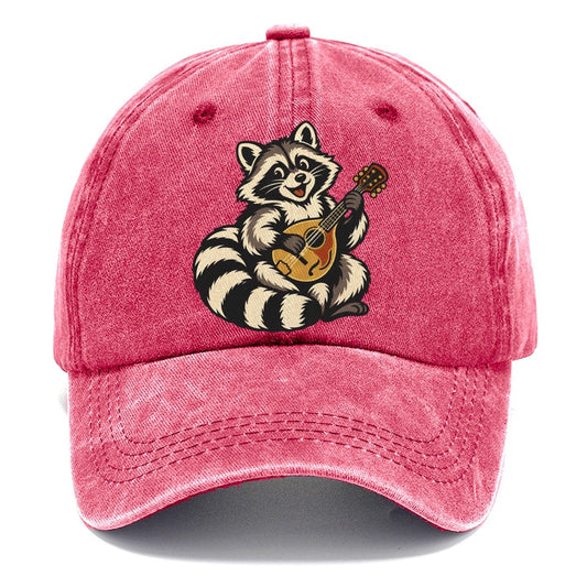 Raccoon Mandolin Picker Sundown Familiars Classic Cap – Pomegranate Blush