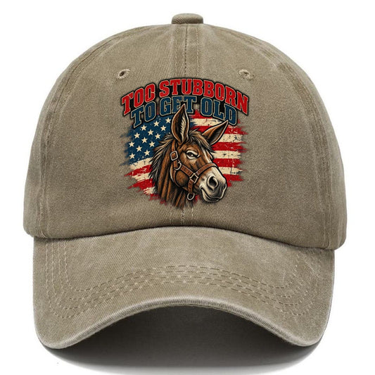 Too Stubborn To Get Old Old Man Strong Classic Cap – Warm Sand
