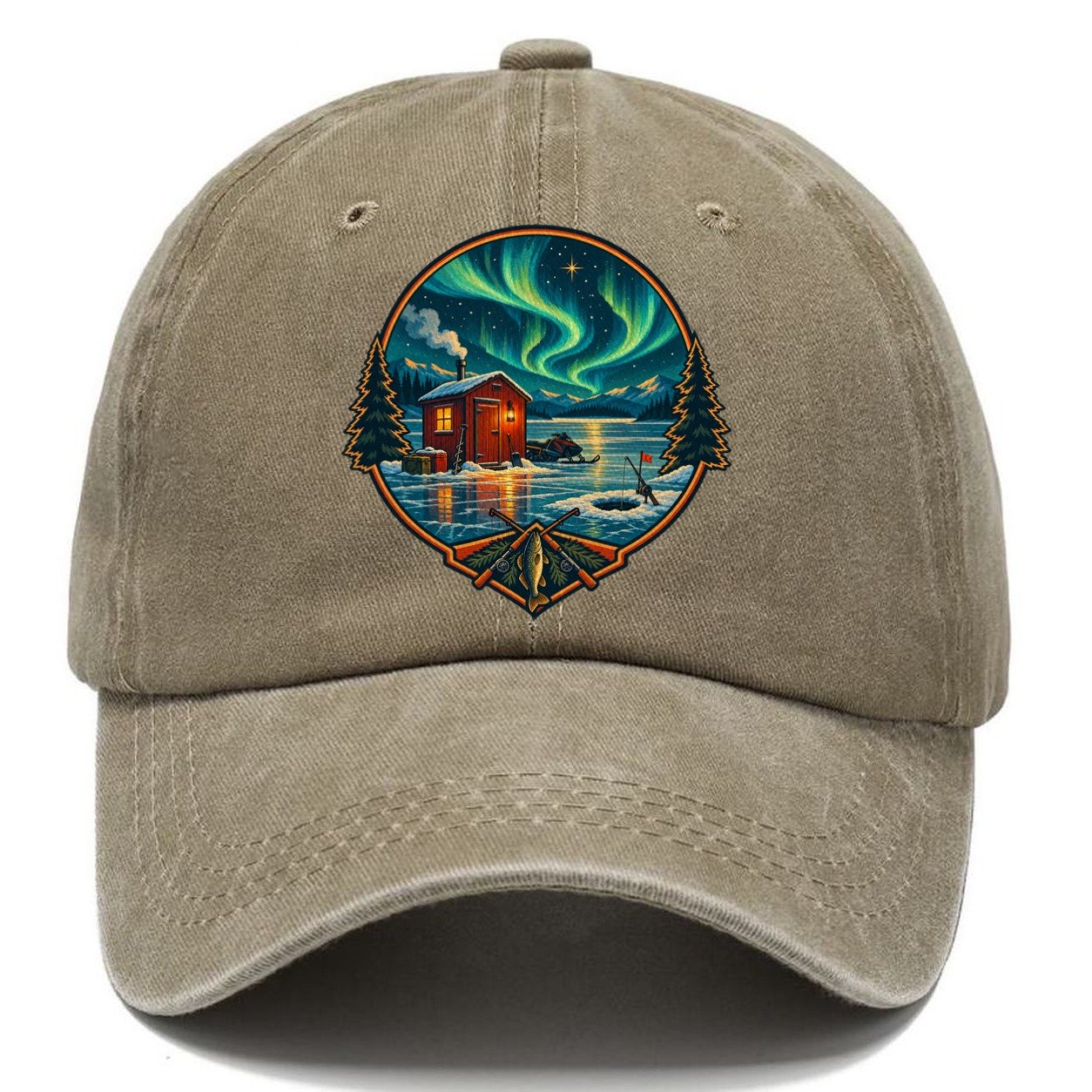 Northern Ice Shack Night Fishing Club Classic Cap – Warm Sand