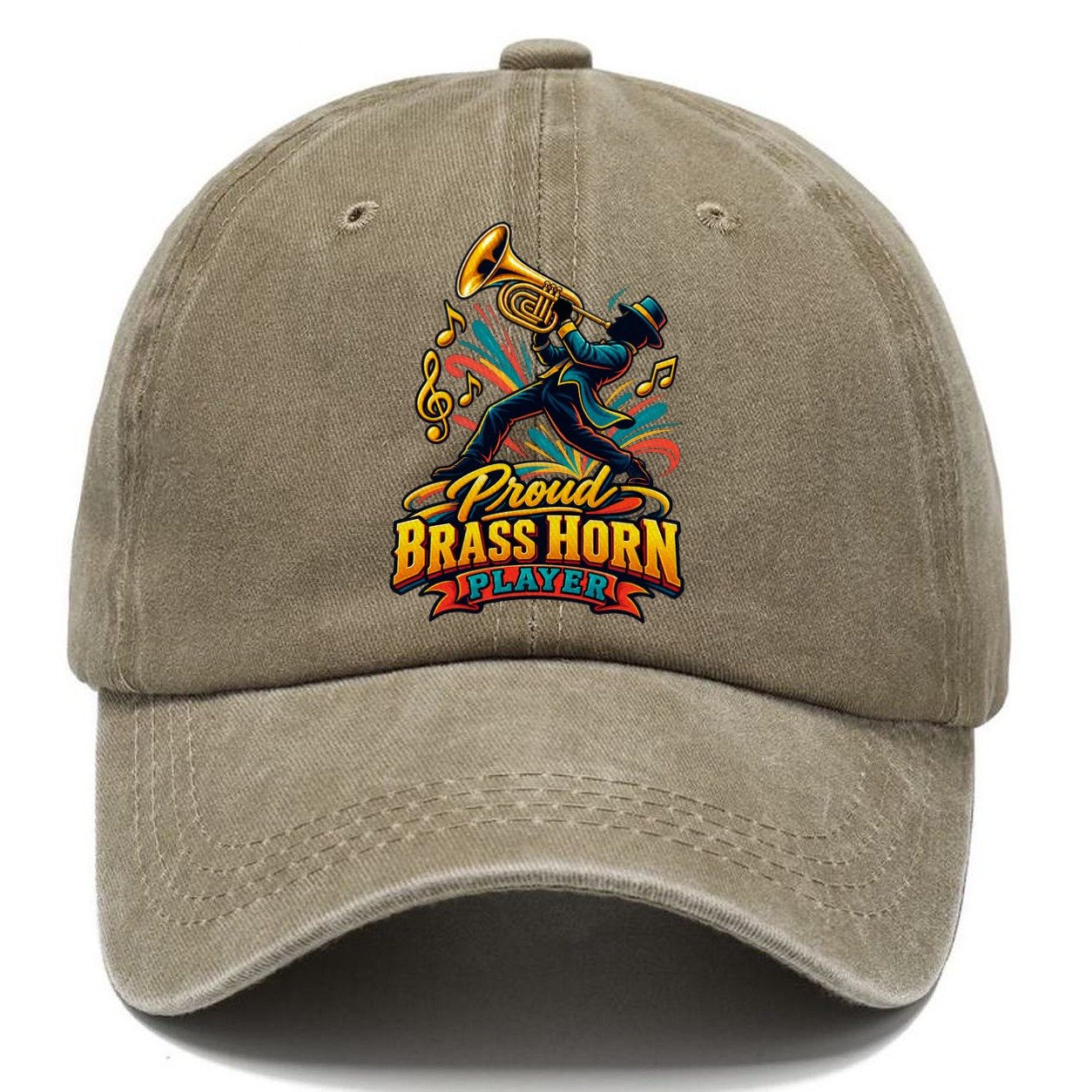 Proud Brass Horn Player Music Instruments Classic Cap – Warm Sand