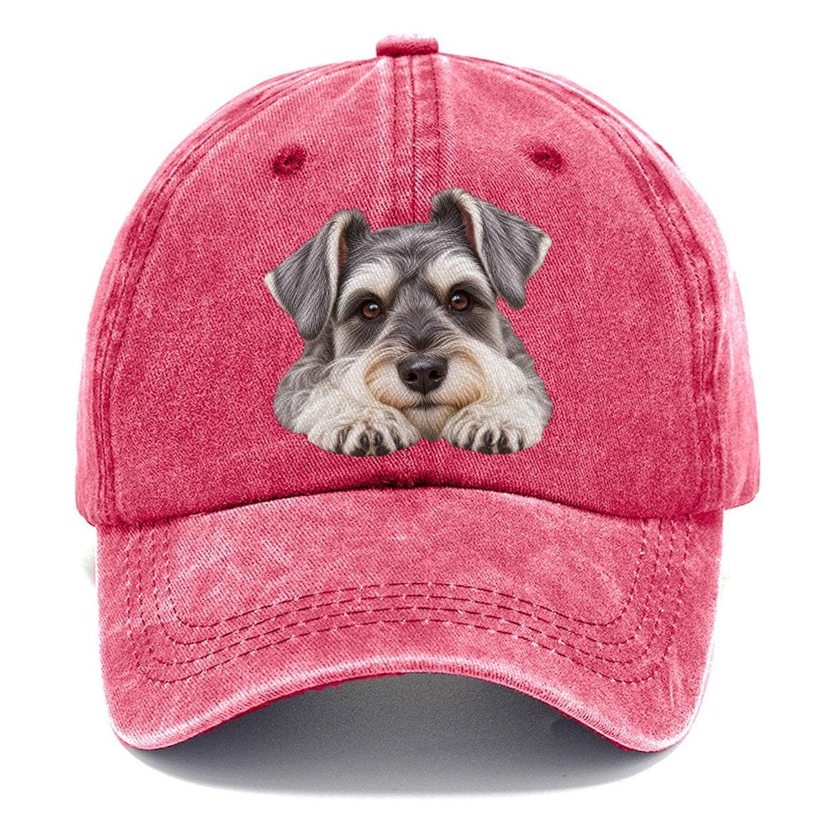 Schnauzer Chin On Paws Character Club Classic Cap – Pomegranate Blush