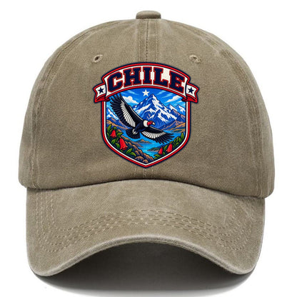 Chile Retro Badge Country Logos Classic Cap – Warm Sand