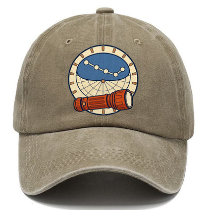Red Torch And Planisphere Astronomy And Stargazing Classic Cap – Warm Sand