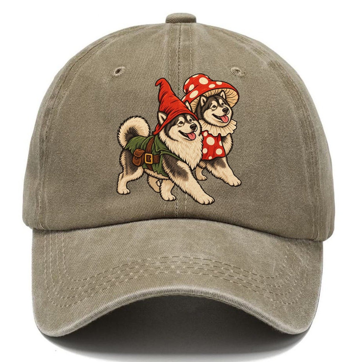 2 Alaskan Malamutes In Halloween Costumes Hdp 49 Parade Lineup Halloween Dog Parade Classic Cap – Warm Sand