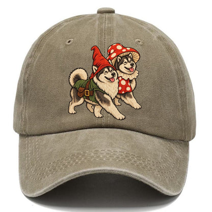 2 Alaskan Malamutes In Halloween Costumes Hdp 49 Parade Lineup Halloween Dog Parade Classic Cap – Warm Sand