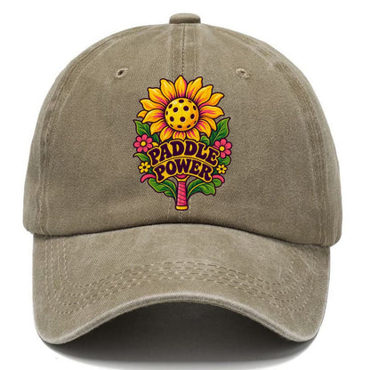 Sunflower Paddle Power Pickleball Life Classic Cap – Warm Sand