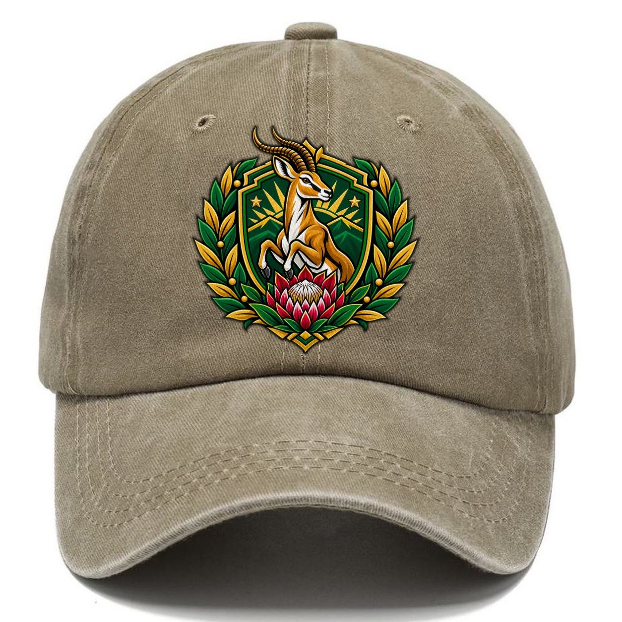 South Africa Heraldic Crest Country Logos Classic Cap – Warm Sand