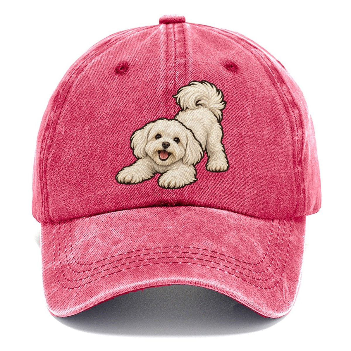 Maltese Play Bow Fan Favorites Classic Cap – Pomegranate Blush