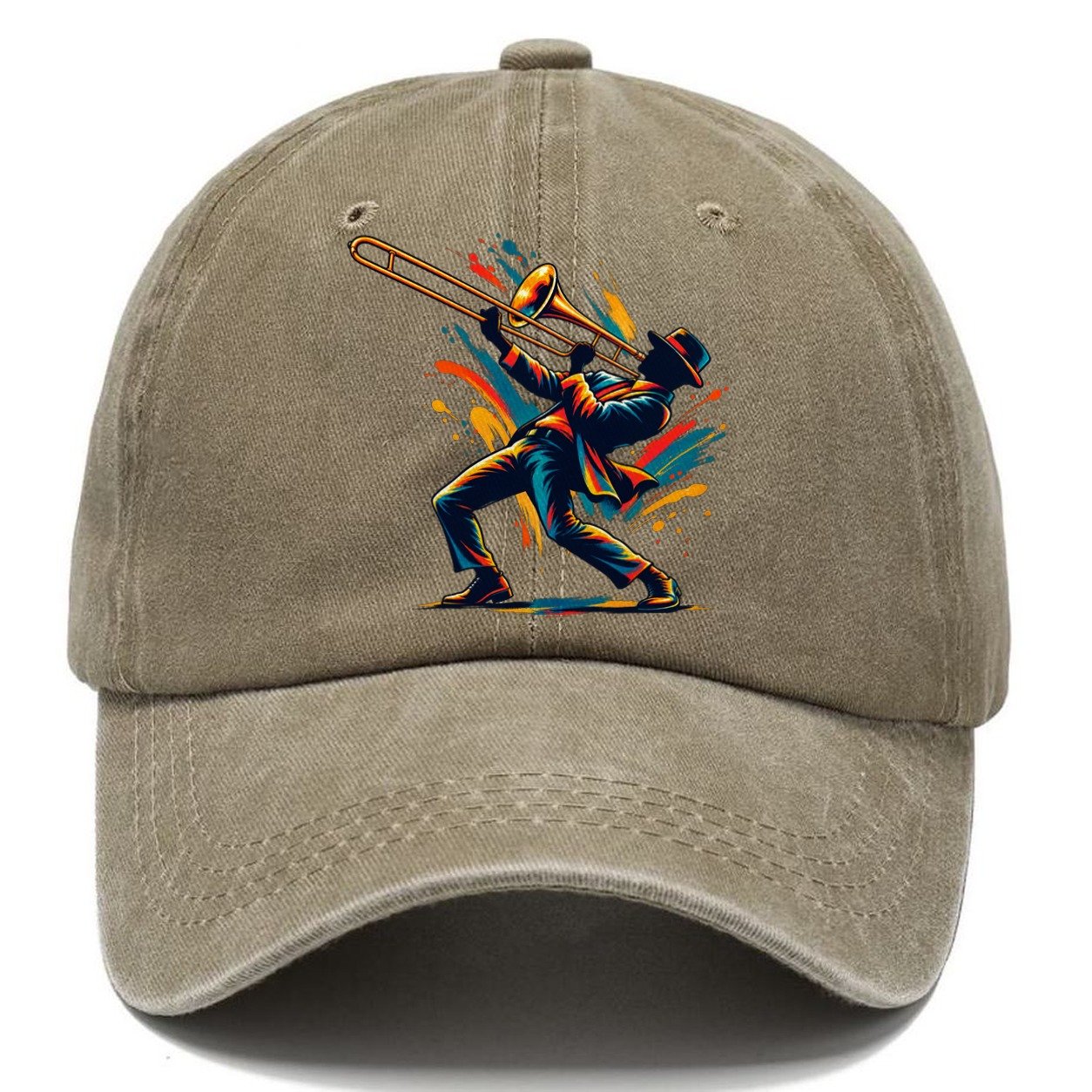 Trombone Icon Music Instruments Classic Cap – Warm Sand